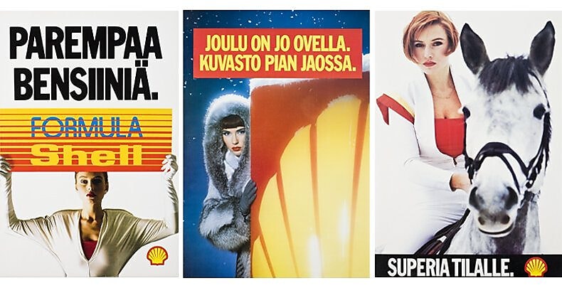 1980-luvun Shell-mainoksia.