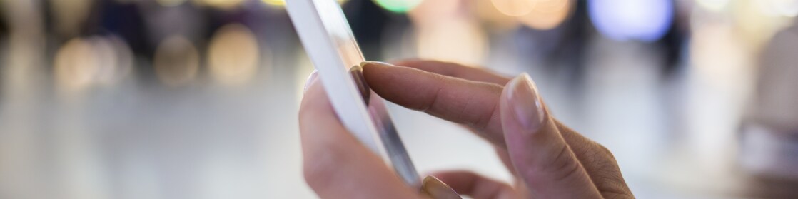 Person holding a mobile